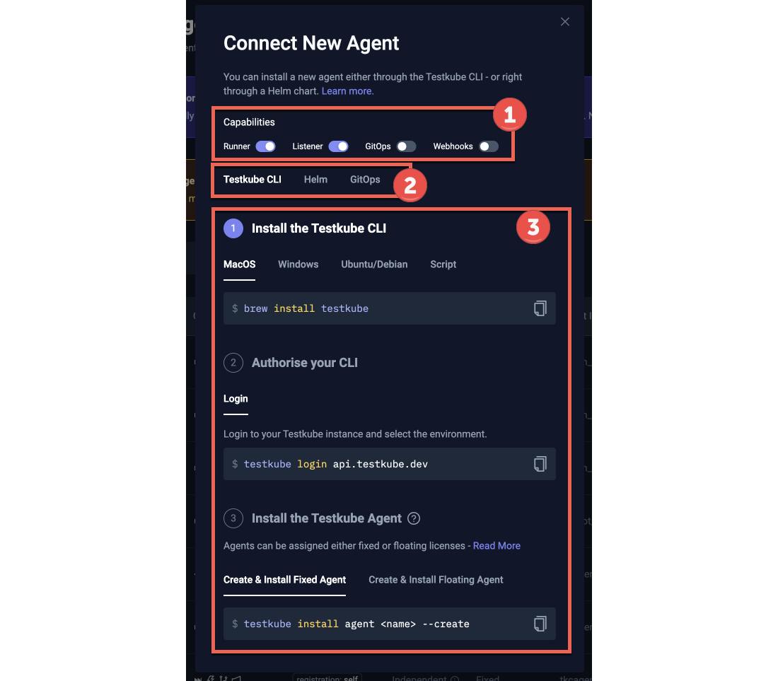 Connect New Agent Dialog