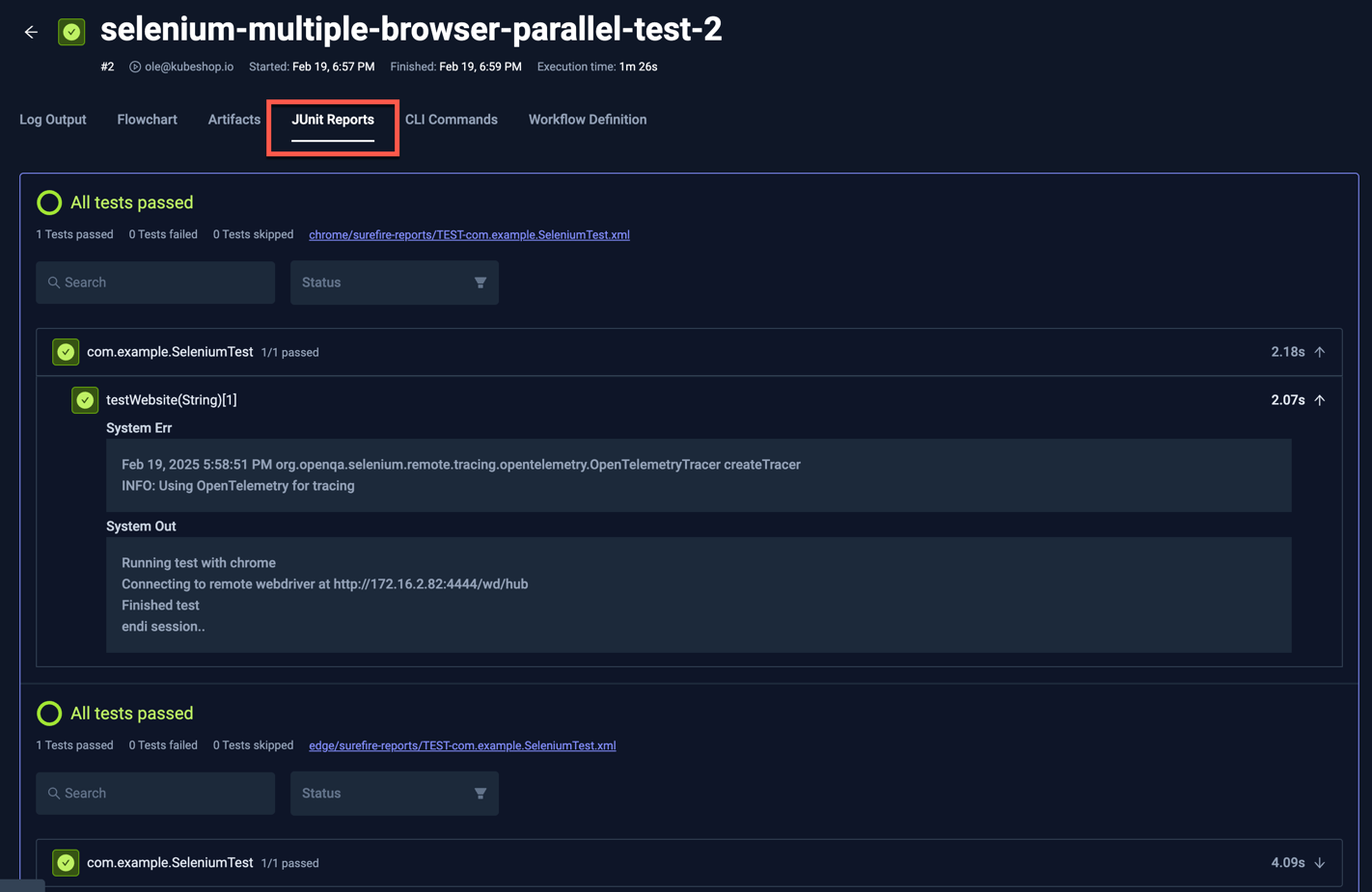 Selenium HTML Report