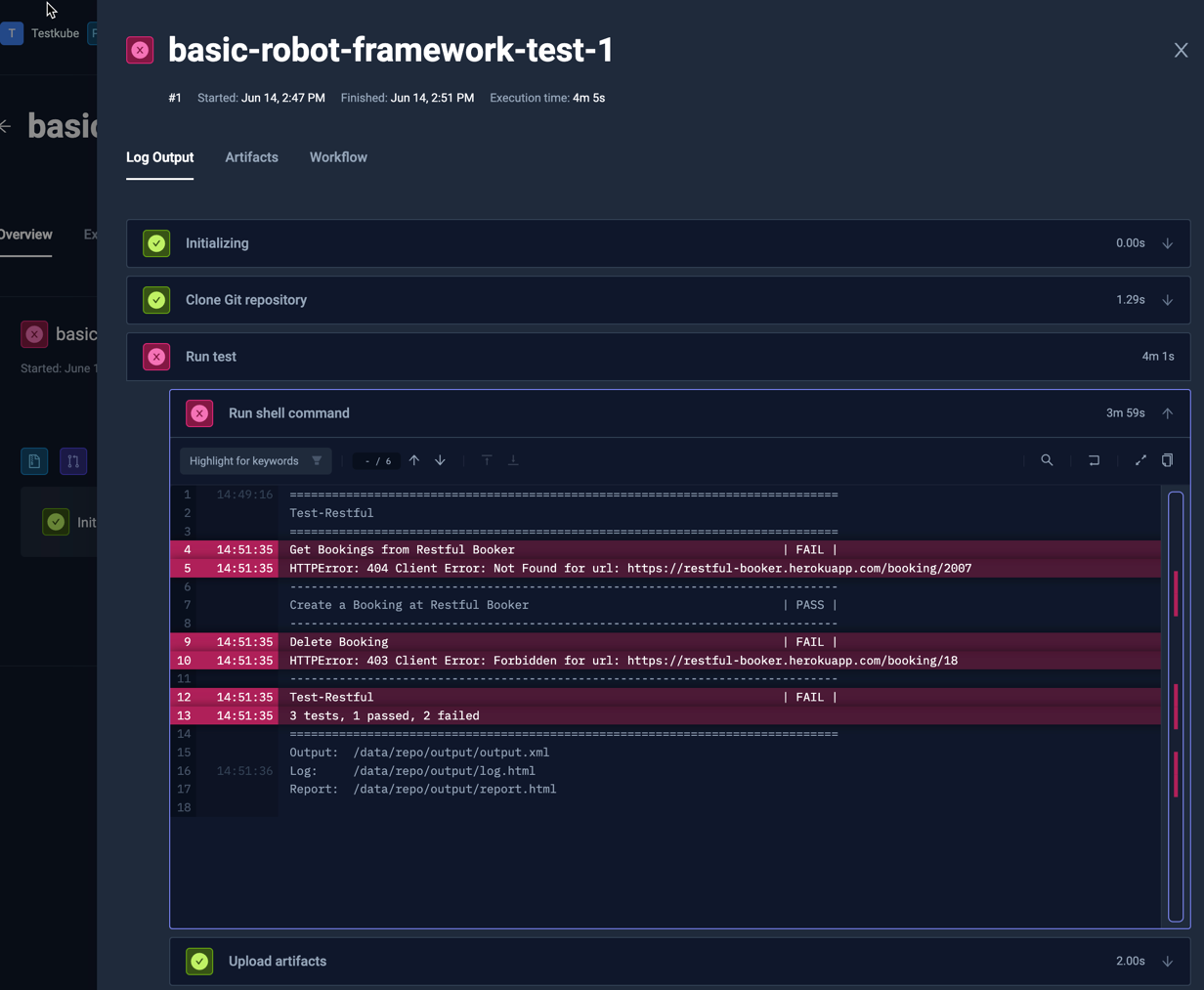 Basic Robot Framework Example Testkube Documentation