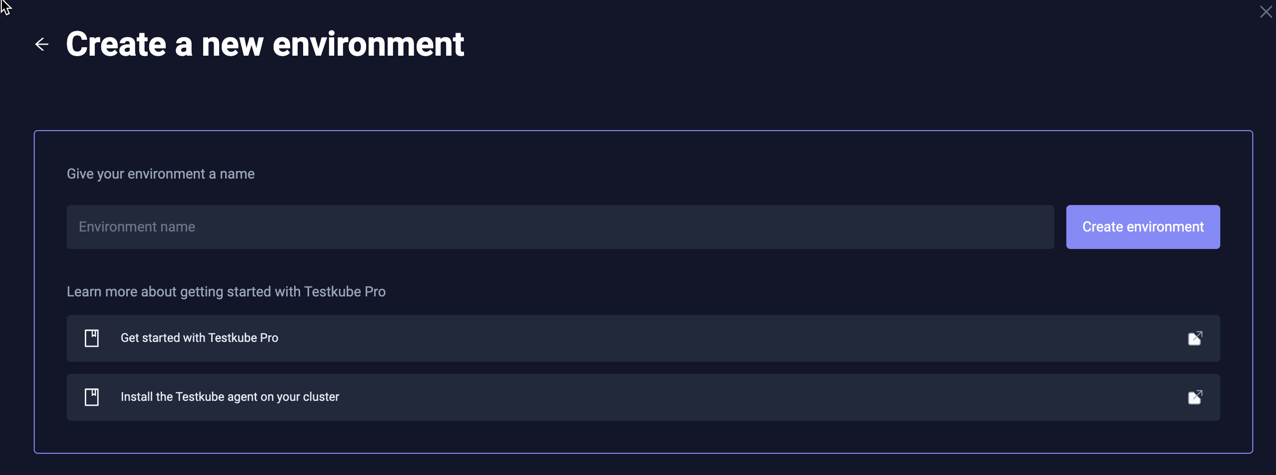 Provide Environment Name