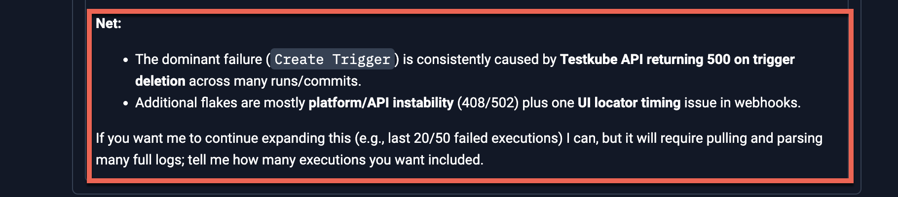 Flakiness Analysis Chat Final Conclusion