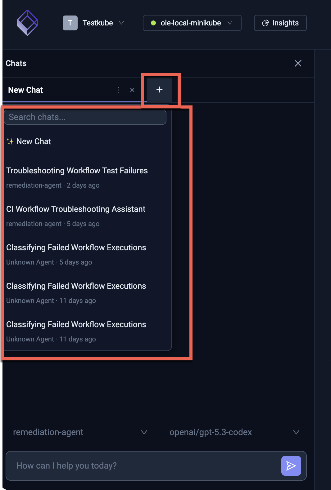 Selecting Chat in Docked Mode