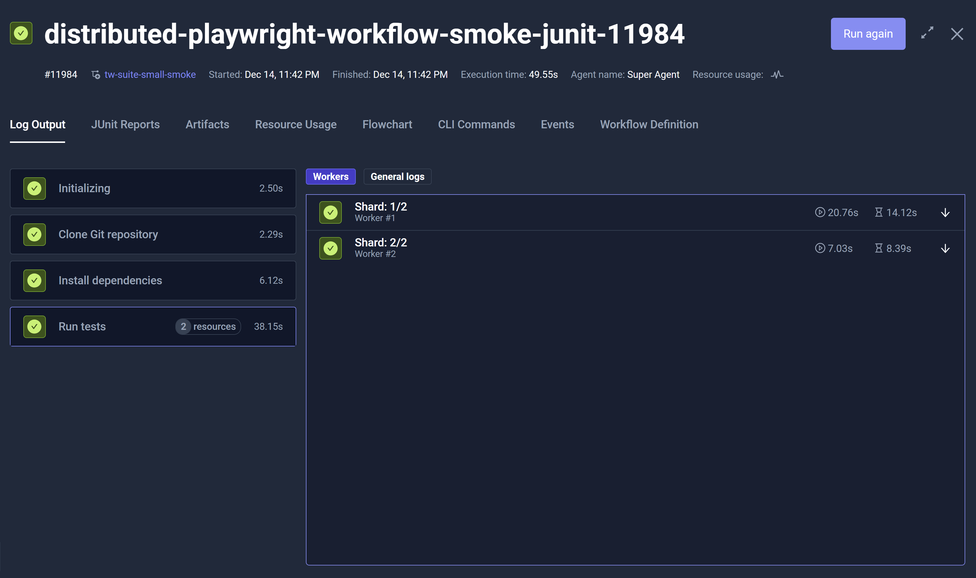 Executions – Select More Tabs