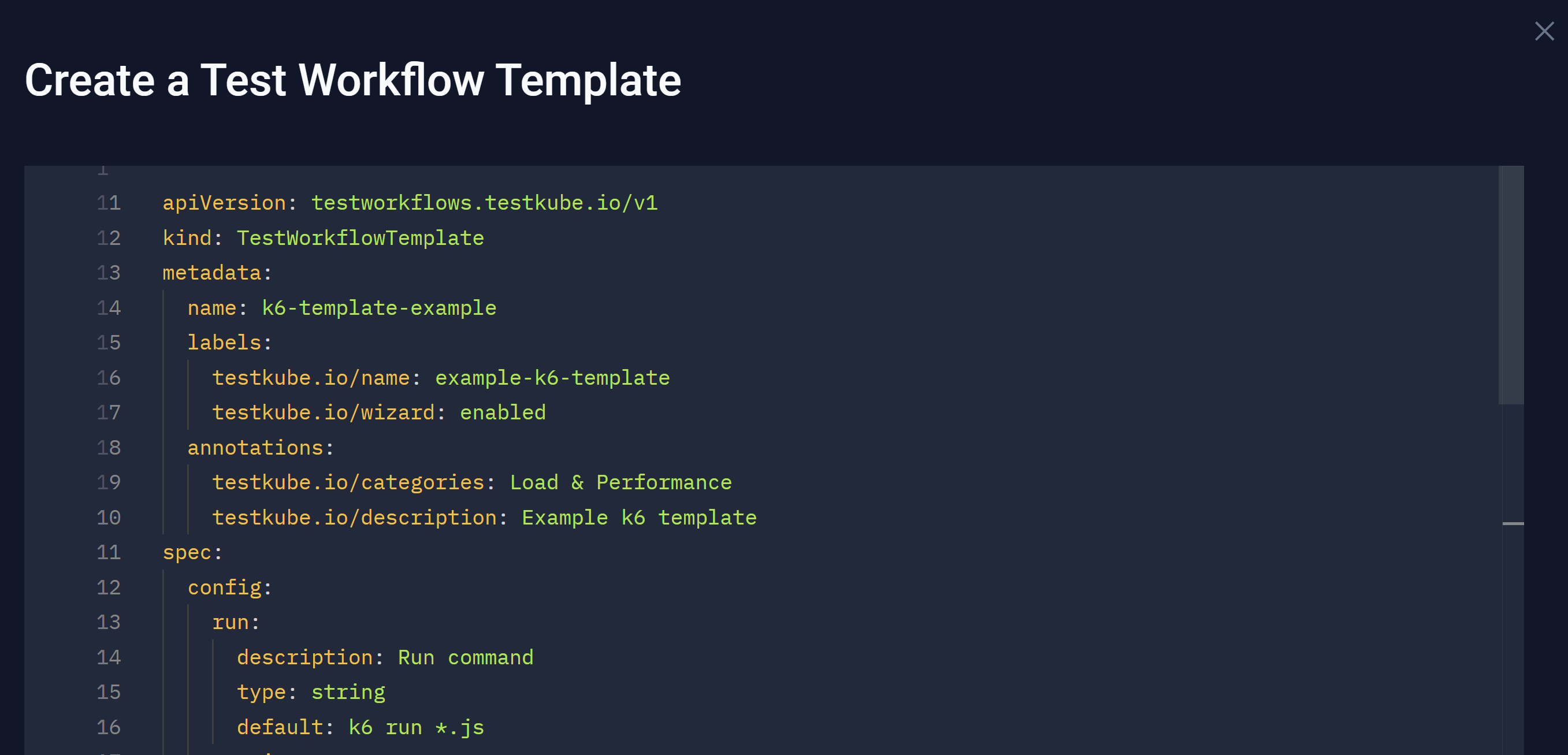 Workflow Templates | Testkube Documentation